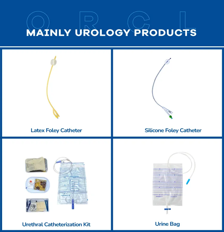 Jednorazowy silikonowy cewnik Foley 1 Way 2 Way 3 Way Fr6-Fr30 3