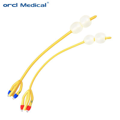 Silikonowy katheter foliowy z latexu 4 Way Dwukrotny balon do chirurgii urologicznej