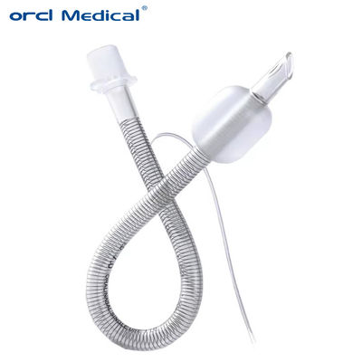 Silna jednorazowa medyczna wzmocniona rurka endotrachealna ze spiralnym drutem ze stali nierdzewnej i materiałem z PVC wolnym od DEHP / Strong