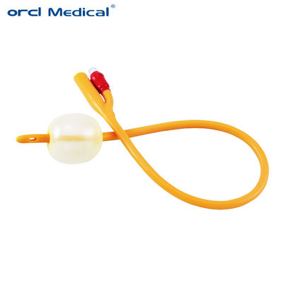 Medyczny jednorazowy cewnik moczowy 2 Way 3 Way Catheter pokryty silikonem Latex Foley Catheter